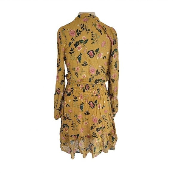 The Kooples Sport Yellow Floral Mini Dress Size S Small - Picture 2 of 6